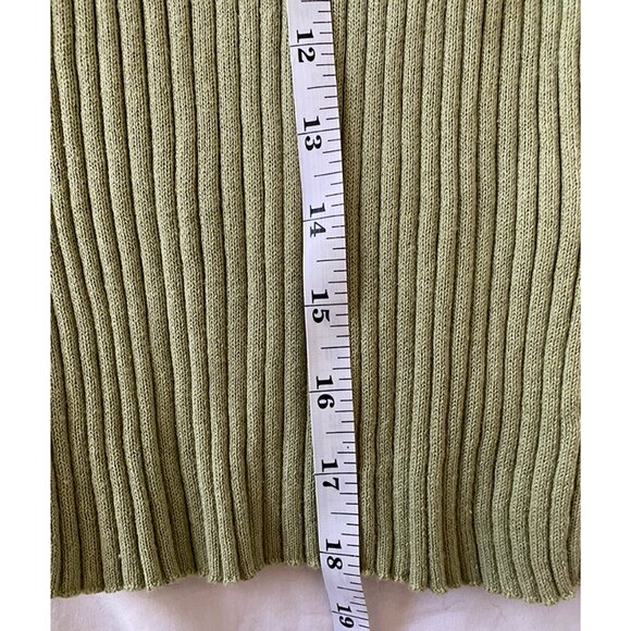 Misha & Puff Pima Cotton Ribbed Knit Tank – Sage Green, Size S - Picture 5 of 5